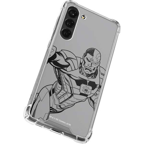DC Comics Cyborg Comic Pop Galaxy S24 FE Clear Case